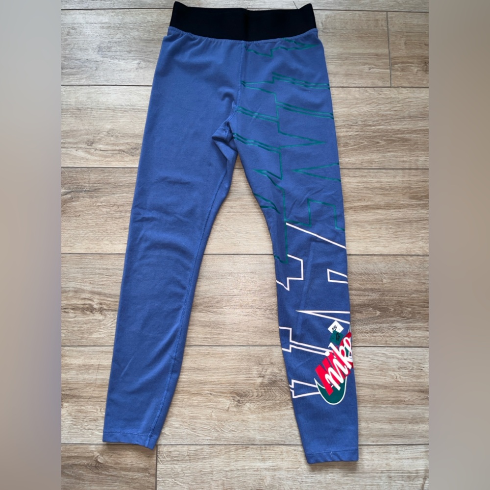 NIKE Air Womens Size Small Blue Dri Fit Leggings RN56323 Stretch Mint